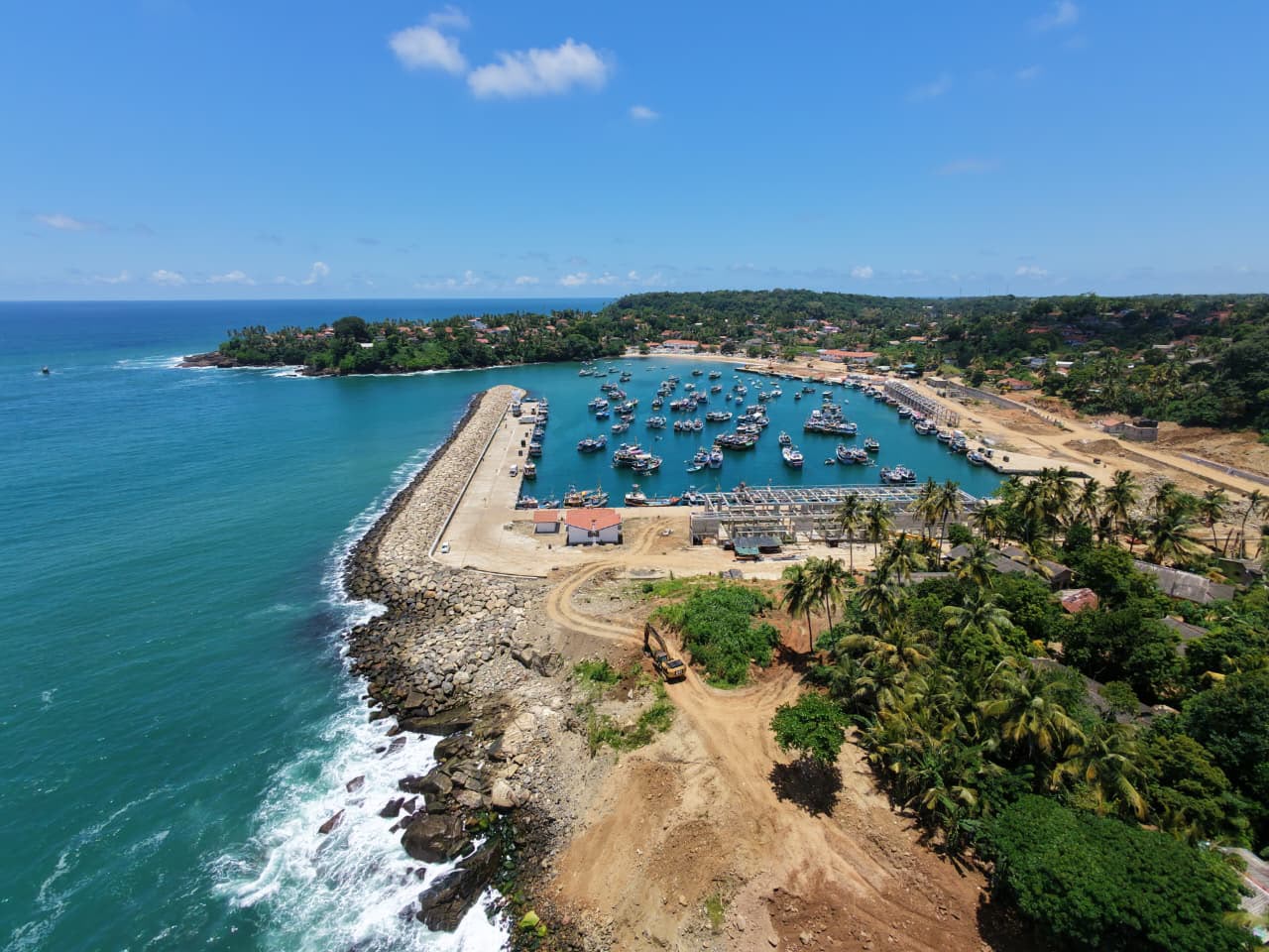 Construction of Gandara Fishery Harbour - RR Construction Sri Lanka