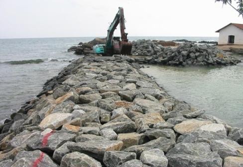 Rock Revetment at Beruwala - RR Construction Sri Lanka