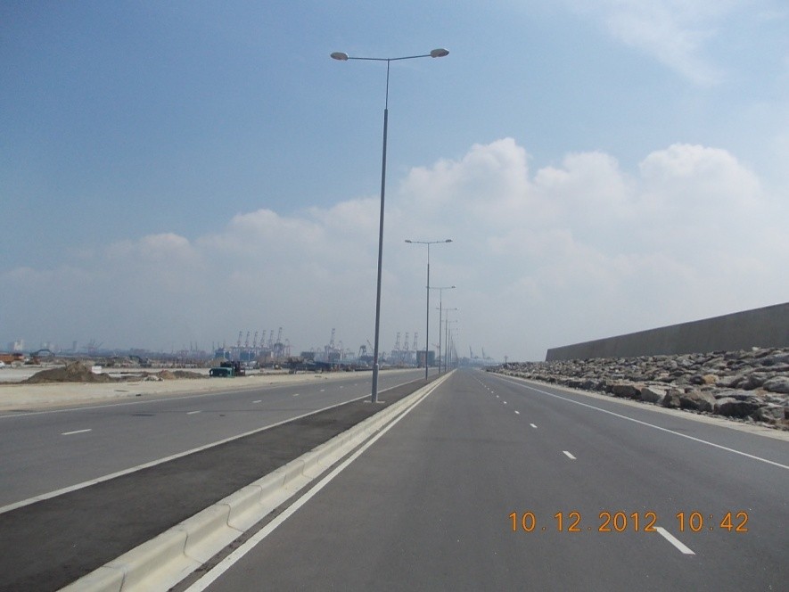 Colombo Port Expansion Project - Harbour Infrastructure works - Service Road and Paving Works - RR Construction Sri Lanka
